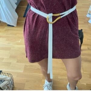 White and Gold Wrap Belt